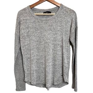 Abercrombie Womens Size Small Grey Marled Soft AF Long Sleeve Top Plush Casual